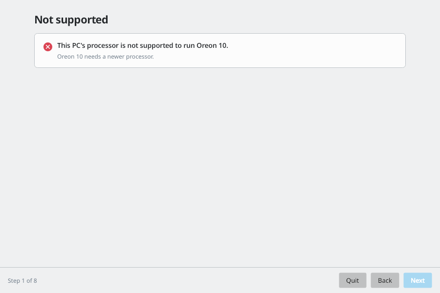 Not supported