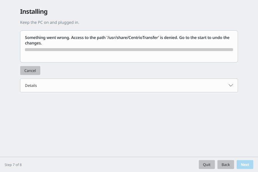 Installing