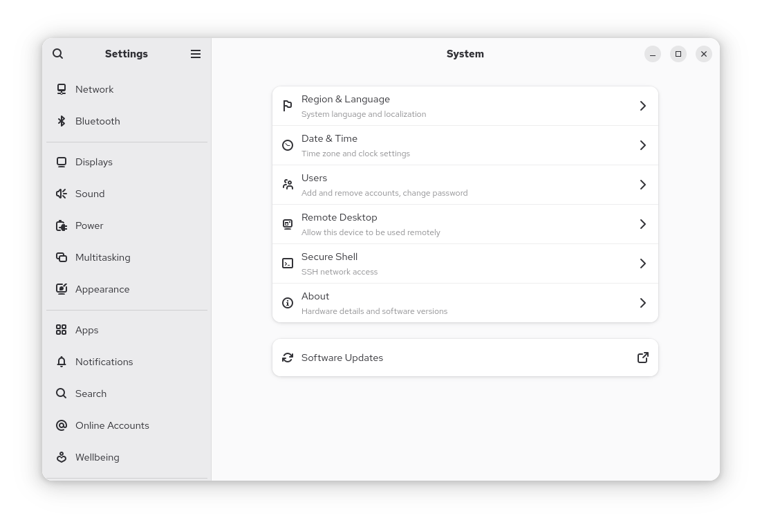 Settings Overview